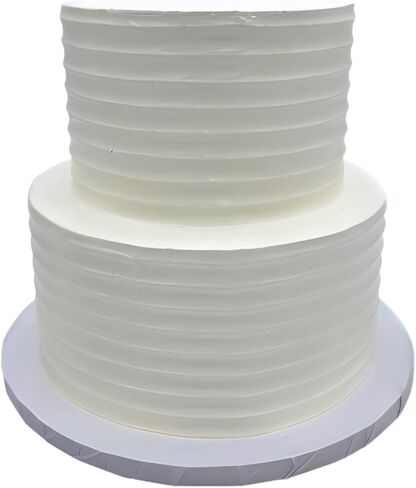 FromJennWithLove كعكة وهمية بطبقتين - كعكة عرض عاجية بطول 8 بوصات - مثالية لحفلات الزفاف والحفلات وتدريبات الإعداد ومخططي الأحداث. صنع في الولايات المتحدة الأمريكية. in Kuwait