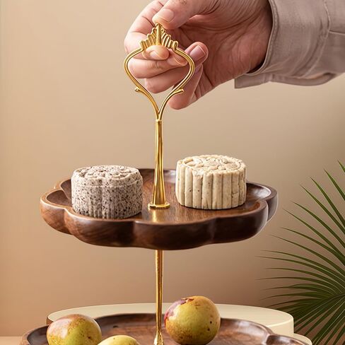 6 Sets of 3 Tier Cake Stand Hardware Kit, Metal Fruit Plate Stand Handle Fitting Hardware, with Crown Type Cake Tray Stacking Kit in Kuwait