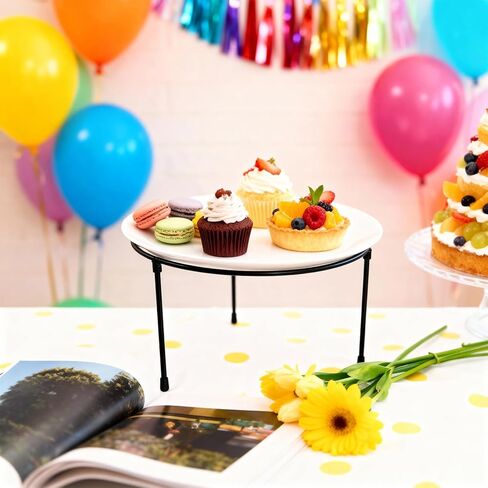 6 Pcs Pizza Stand Holder, 8.5 Inch Black Round Pizza Tray Riser Rack Metal Wire Pizza Pan Riser Stands for Serving, Metal Display Stands for Home, Restaurant and Party in Kuwait