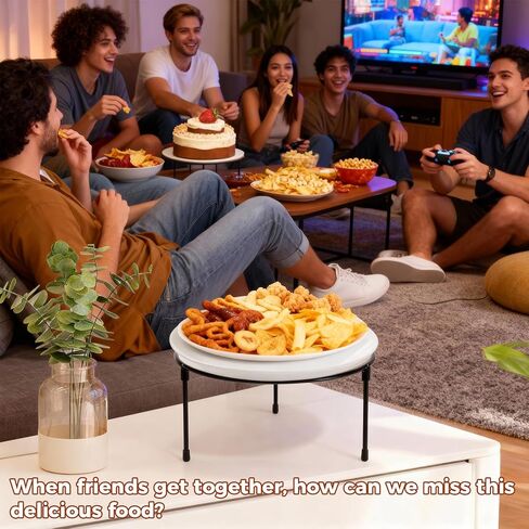 6 Pcs Pizza Stand Holder, 8.5 Inch Black Round Pizza Tray Riser Rack Metal Wire Pizza Pan Riser Stands for Serving, Metal Display Stands for Home, Restaurant and Party in Kuwait