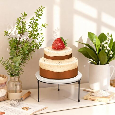 6 Pcs Pizza Stand Holder, 8.5 Inch Black Round Pizza Tray Riser Rack Metal Wire Pizza Pan Riser Stands for Serving, Metal Display Stands for Home, Restaurant and Party in Kuwait