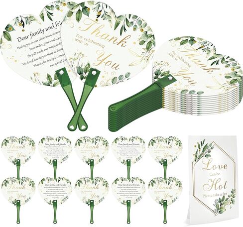 Aneco 120 Pieces Wedding Hand Plastic Fans with Wedding Table Sign Handheld Plastic Fan with Handle for Guests Bulk Wedding Hand Fans for Wedding Ceremony Bridal Shower, Blue Floral in Kuwait