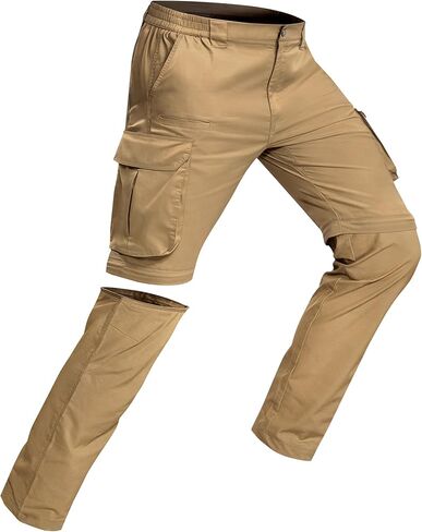 Convertible Mens Hiking Pants - Zip Off Lightweight Quick Dry Cargo Pants for Men 8 Pockets for Camping Travel Fishing in Saudi Arabia