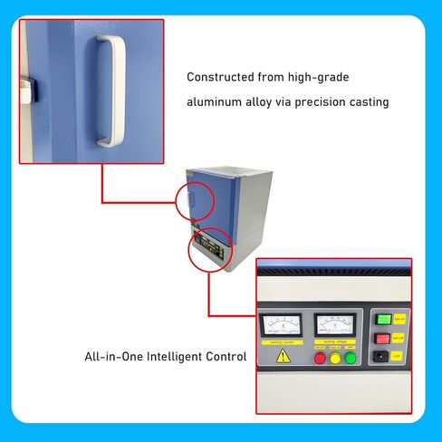 110V 2.5KW 1200°C Programmable Muffle Furnace for Laboratory Sintering & Heat Treatment 51-Stage PID Control 5.90"*5.90"*5.90" in Kuwait