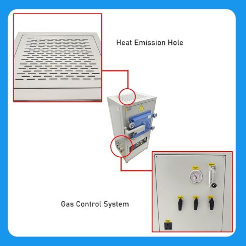 10V 1700 ℃ فراغ فرن الغاز الخامل فرن النيتروجين الأرجون صندوق فراغ فرن الغلاف الجوي 0-20 ℃ / دقيقة in Kuwait