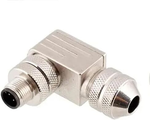 M12 6 Pin Female Connector, Screw, A-Coded, Power 30V 2A, Waterproof, Shielded, Metal Circular, 12mm Locking Thread for Industrial Automation Sensor, 2pcs in Saudi Arabia