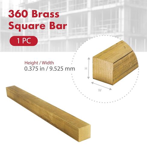 شريط مربع نحاسي 360 بوصة، 0.375 بوصة × 0.375 بوصة، طول القطع 72 بوصة، قضيب معدني صلب، قابل للتشكيل، قابل للتلميع، رائع للأجهزة الزخرفية، والزخرفة، والتجهيزات، والمشروعات الكهربائية والمشروعات اليدوية in Kuwait