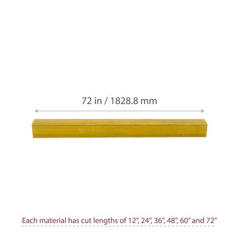 شريط مربع نحاسي 360 بوصة، 0.375 بوصة × 0.375 بوصة، طول القطع 72 بوصة، قضيب معدني صلب، قابل للتشكيل، قابل للتلميع، رائع للأجهزة الزخرفية، والزخرفة، والتجهيزات، والمشروعات الكهربائية والمشروعات اليدوية in Kuwait