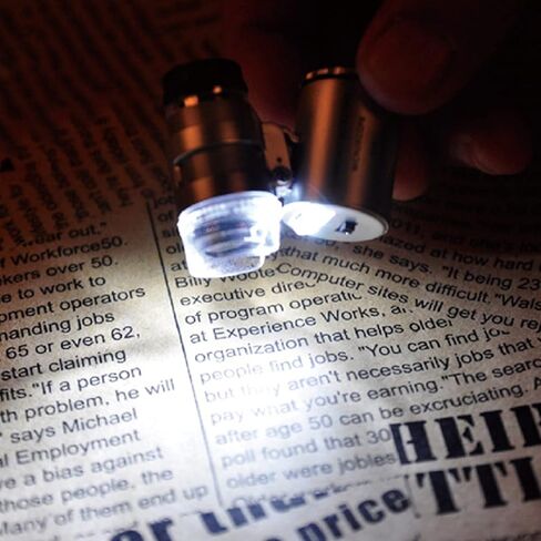 مجهر جيب صغير 60x محمول منظار تكبير بإضاءة Led مع حقيبة تخزين لملاحظات المجوهرات مجهر رقمي in Kuwait