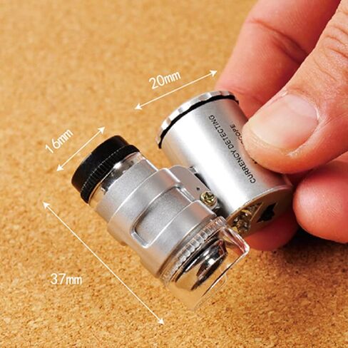 مجهر جيب صغير 60x محمول منظار تكبير بإضاءة Led مع حقيبة تخزين لملاحظات المجوهرات مجهر رقمي in Kuwait