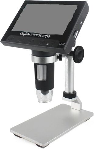 LCD Display USB Digital Electronic Microscope Endoscope Record 1000X with 8 LED Stand for Repair Soldering Wide Range of Uses，Aluminum Bracket in Saudi Arabia