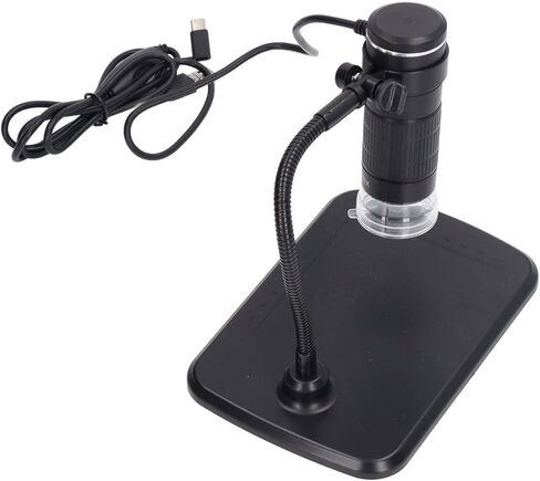 YWBL-WH Handheld Magnification Endoscope, Digital Microscope with 8 Adjustable LED Lights and Flexible Stand, for Mobile Phone Camera and Nature Hikes in Saudi Arabia