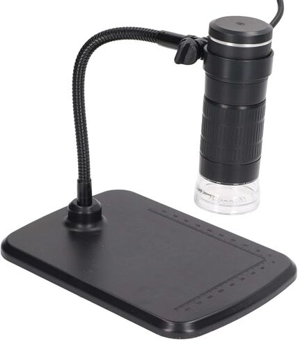 YWBL-WH Handheld Magnification Endoscope, Digital Microscope with 8 Adjustable LED Lights and Flexible Stand, for Mobile Phone Camera and Nature Hikes in Saudi Arabia