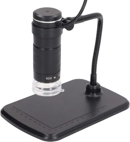 YWBL-WH Handheld Magnification Endoscope, Digital Microscope with 8 Adjustable LED Lights and Flexible Stand, for Mobile Phone Camera and Nature Hikes in Saudi Arabia