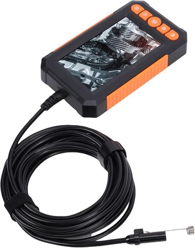 Industrial Endoscope, 4.3 Inch HD Screen 8mm Lens Endoscope, 10M Semi Hard Cable with Adjustable LED Lights, Ideal for Car, Pipe & Machinery Inspection in Saudi Arabia