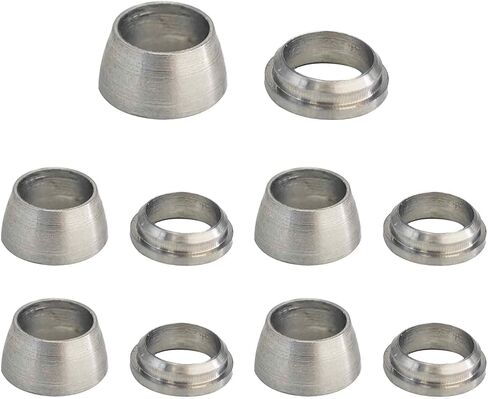 5Pcs Double Ferrule Ring for 1/2" Tube OD 304 Stainless Steel Compression Fitting Ferrule Sleeve, Corrosion Resistant Tubing Connector for Plumbing, Gas, and Fluid Systems in Saudi Arabia