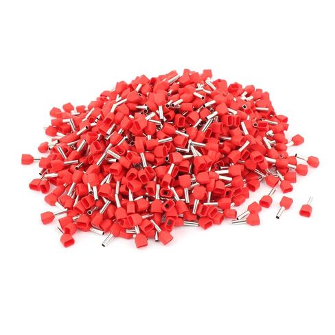 uxcell TE1008 Dual Wire Insulated Ferrule Terminal for 2x18 AWG Line with 1000 Piece in Saudi Arabia