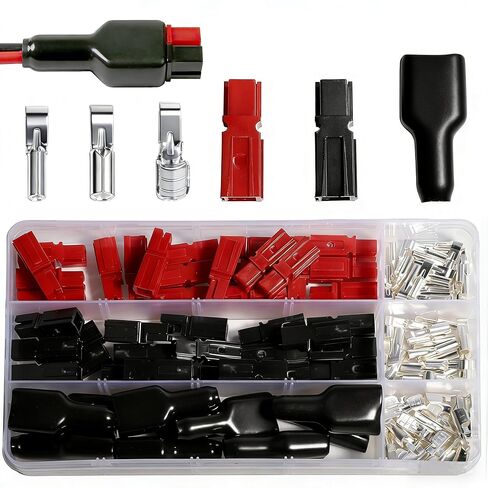 15/30/45 Amp Connectors Assortment Kit Quick Disconnect Battery Modular Terminals AWG10-20 Red Black Housing Connects Set Kit Come Harness Plug Gauge Cables Battery Set Car in Kuwait