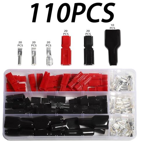 15/30/45 Amp Connectors Assortment Kit Quick Disconnect Battery Modular Terminals AWG10-20 Red Black Housing Connects Set Kit Come Harness Plug Gauge Cables Battery Set Car in Kuwait
