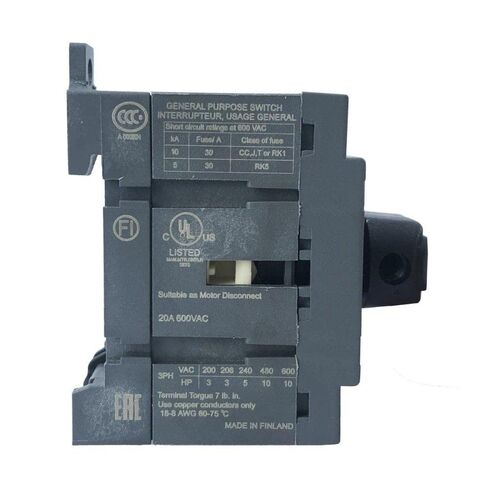 ABB OT16F3 Disconnect Switch, NON-Fused, 16A in Saudi Arabia