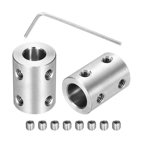 MECCANIXITY Rigid Screw Coupling 5mm to 10mm Shaft Coupler Connector L22mm x D16mm Steel Joint Connector Rigid Coupling Set for 3D Printers DIY Encoder with 24 Screw & Hex Wrench, 6 Pcs in Saudi Arabia