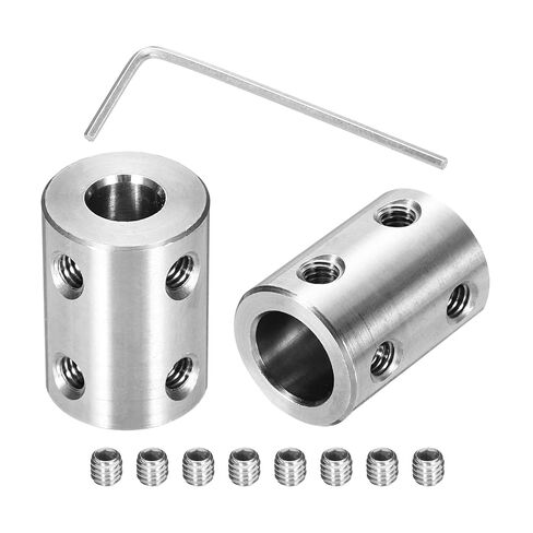 MECCANIXITY Rigid Screw Coupling 5mm to 10mm Shaft Coupler Connector L22mm x D16mm Steel Joint Connector Rigid Coupling Set for 3D Printers DIY Encoder with 24 Screw & Hex Wrench, 6 Pcs in Saudi Arabia