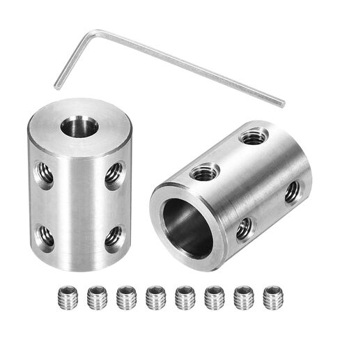 MECCANIXITY Rigid Screw Coupling 5mm to 10mm Shaft Coupler Connector L22mm x D16mm Steel Joint Connector Rigid Coupling Set for 3D Printers DIY Encoder with 24 Screw & Hex Wrench, 6 Pcs in Saudi Arabia