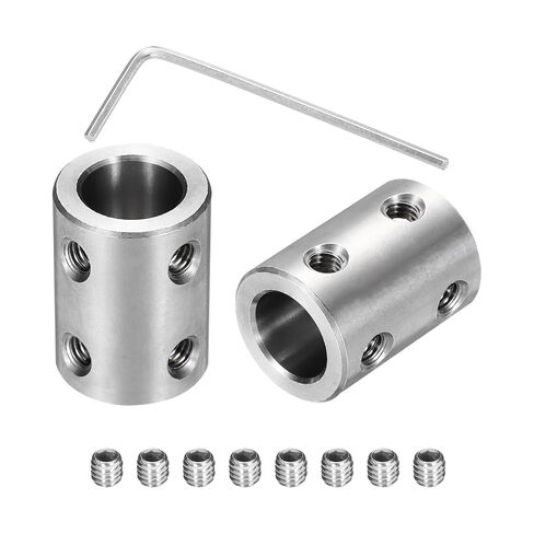 MECCANIXITY Rigid Screw Coupling 5mm to 10mm Shaft Coupler Connector L22mm x D16mm Steel Joint Connector Rigid Coupling Set for 3D Printers DIY Encoder with 24 Screw & Hex Wrench, 6 Pcs in Saudi Arabia