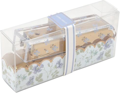 Laura Ashley Heirloom Cottage Mini Stapler-Stapler Stapler Mini Gold & Acrylic Desk مع لهجات الأزهار-STAPLERESS 5 " in Saudi Arabia