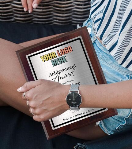 Awards4U Achievement Award Plaque for Employee Recognition and Appreciation - Add a Logo to Your Custom Plaque - 8x10 - Personalize Now! in Saudi Arabia