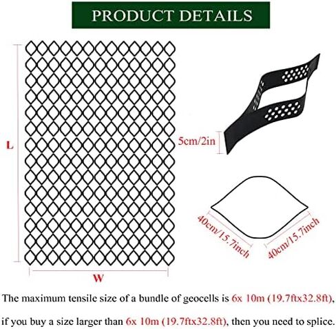 Expandable Gravel Stabilization Grid - 7x10m (22.97x32.81ft) Ground Grid for Patio Driveway Lawn and Rocky Fill Stabilizer for Enhanced Load Support. in Kuwait