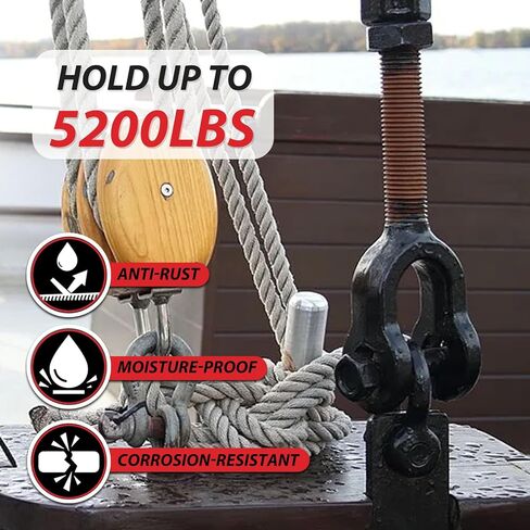 3/4 x 9 Inch Turnbuckles Black Forged Steel Jaw and Jaw Turnbuckle 5,200 lbs WLL for Cable Rail Rigging Wire Rope Tension Sun Shade Sail Tent Deck Outdoor Use, 2-Pack in Kuwait