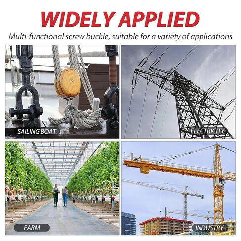 3/4 x 9 Inch Turnbuckles Black Forged Steel Jaw and Jaw Turnbuckle 5,200 lbs WLL for Cable Rail Rigging Wire Rope Tension Sun Shade Sail Tent Deck Outdoor Use, 2-Pack in Kuwait