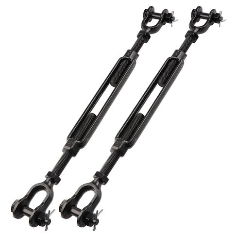 3/4 x 9 Inch Turnbuckles Black Forged Steel Jaw and Jaw Turnbuckle 5,200 lbs WLL for Cable Rail Rigging Wire Rope Tension Sun Shade Sail Tent Deck Outdoor Use, 2-Pack in Kuwait