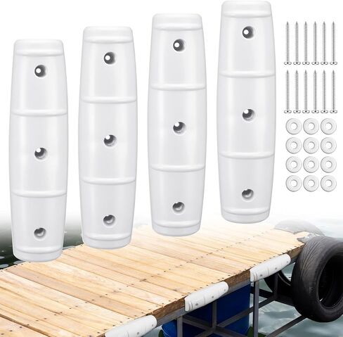 BBTO 4 Pack 18-inch Boat Fenders for Docking Straight Edge Dock Bumpers Uv-Resistant Marine Boat Dock Bumpers for Docking Guard Horizontal Protection in Saudi Arabia
