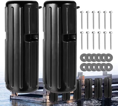 Dock Bumpers, 15.3 Inch Heavy Duty PVC Dock Fenders, UV Resistant Marine Dock Edge Guards with Mounting Screws for Boats & Docks in Kuwait