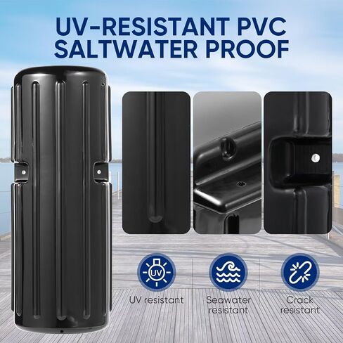 Dock Bumpers, 15.3 Inch Heavy Duty PVC Dock Fenders, UV Resistant Marine Dock Edge Guards with Mounting Screws for Boats & Docks in Kuwait