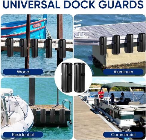 Dock Bumpers, 15.3 Inch Heavy Duty PVC Dock Fenders, UV Resistant Marine Dock Edge Guards with Mounting Screws for Boats & Docks in Kuwait