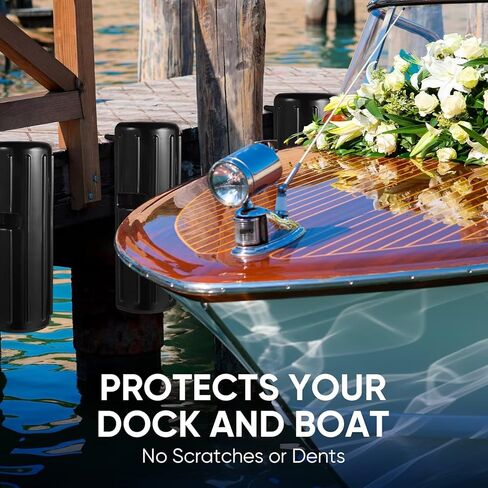 Dock Bumpers, 15.3 Inch Heavy Duty PVC Dock Fenders, UV Resistant Marine Dock Edge Guards with Mounting Screws for Boats & Docks in Saudi Arabia
