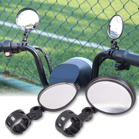 1Pcs Black Adjustable Rear View Mirror for Bikes, Universal Rearview Mirror for Handlebars, Wide Angle Convex Safety Mirrors for Bikes/Road/Mountain Bike (Oval, 7x5cm) in Saudi Arabia