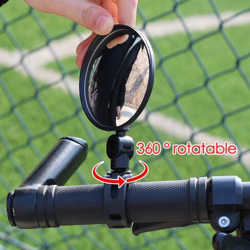 1Pcs Black Adjustable Rear View Mirror for Bikes, Universal Rearview Mirror for Handlebars, Wide Angle Convex Safety Mirrors for Bikes/Road/Mountain Bike (Oval, 7x5cm) in Saudi Arabia