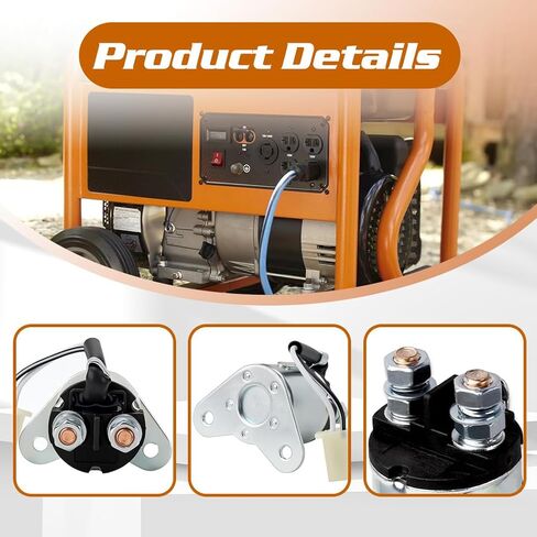 محرك Starter 2Wire Solenoid متوافق مع جميع الطاقة 7500W Gentron 10000W 12000 استبدال المولد لـ APGG10000 APGG7500 مولد البنزين المحمول جزازة العشب مضخة مياه 12V/24V Universal Fit in Kuwait