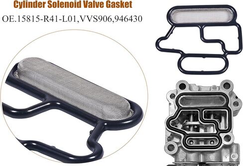 15815-R41-L01 مجموعة حشية صمام الملف اللولبي لأسطوانة الرأس متوافقة مع Honda Accord 2008 2009 2010 2011 2012، 08 09 10 11 12؛2.4L 3.5L؛15815R41L01، VVS906,946430. in Kuwait
