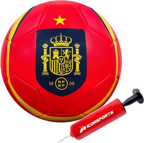 Icon Sports Officially Licensed Royal Spanish Football Soccer Ball - Size 5 in Saudi Arabia