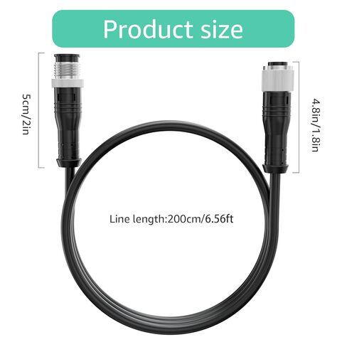كابل تمديد NMEA 2000(N2K) بطول 2 متر - كابل العمود الفقري وكابل الإسقاط متوافق مع كابل Lowrance Simrad B&G Navico Network 5 Pin M12 Thread من الدرجة البحرية. (6.56 قدم) in Kuwait