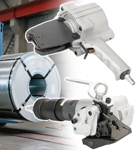 Heavy Duty Air-Powered Metal Banding Tool Set, Tensioner & Cutter Sealer for 19/25/32mm Steel Straps, Durable Split Type Baler for Secure Loads in Saudi Arabia