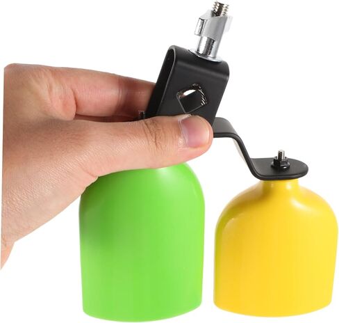 Totority 1pair Plastic Cowbell Jam Block Percussion Instrument Set for Musicians Green Yellow Pitch Hand Bells for Music Dance Shows and Festive Events in Saudi Arabia