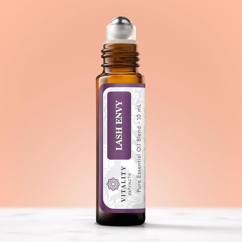 Vitality Extracts Lash Envy Roll-On - Eyelash Enhancing Serum, Essential Oil Blend, Castor Oil, Thicker & Fuller Looking Lashes, Fatty Acids in Kuwait