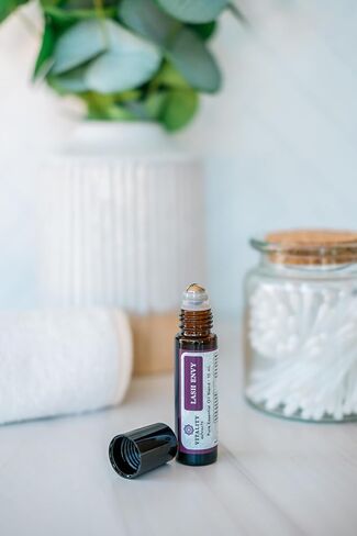 Vitality Extracts Lash Envy Roll-On - Eyelash Enhancing Serum, Essential Oil Blend, Castor Oil, Thicker & Fuller Looking Lashes, Fatty Acids in Kuwait