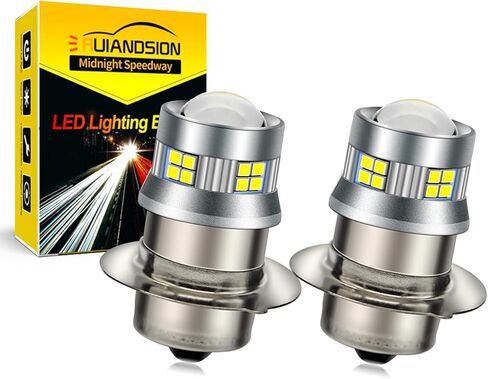 Ruiandsion 2pcs P15S LED Bulb White 10-30V Super Bright 2016 20SMD Chips LED Bulb for Motorcycle in Kuwait